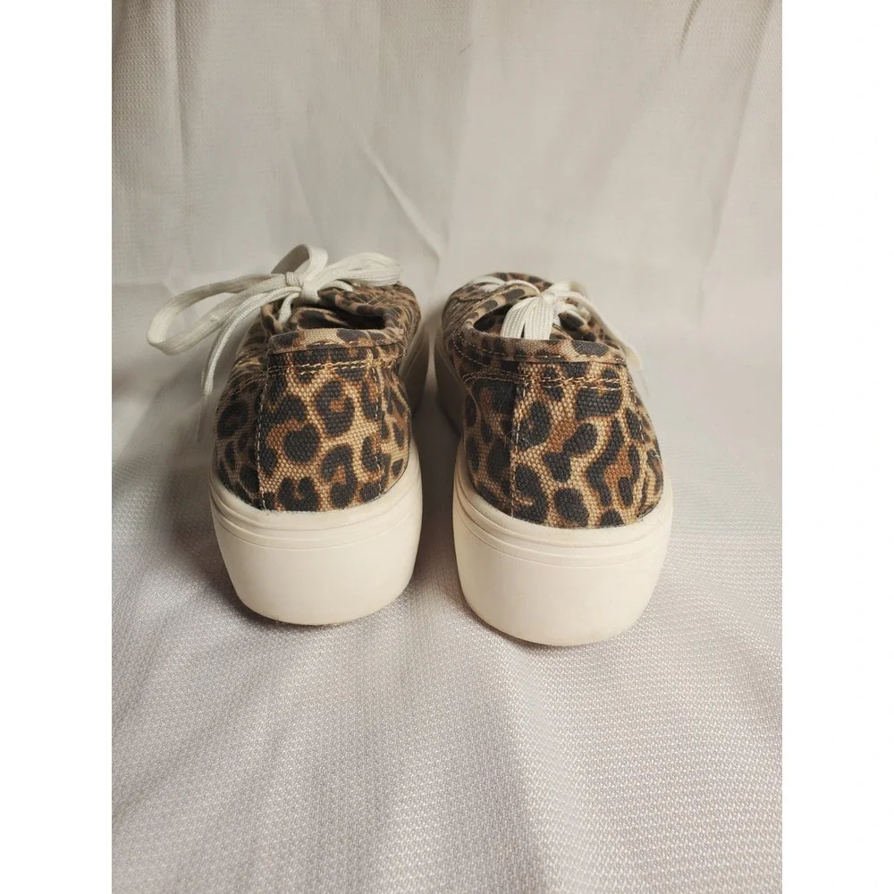 A‎ New Day Women's Leopard Print Lace-Up Canvas Sneakers - Size 9